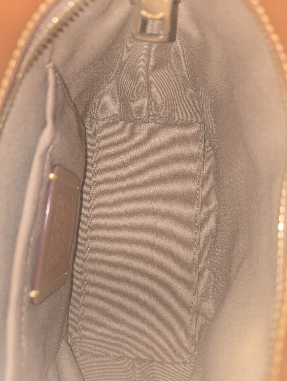 Coach Brown Signature Snoopy Mini Tote - Picture 4 of 6